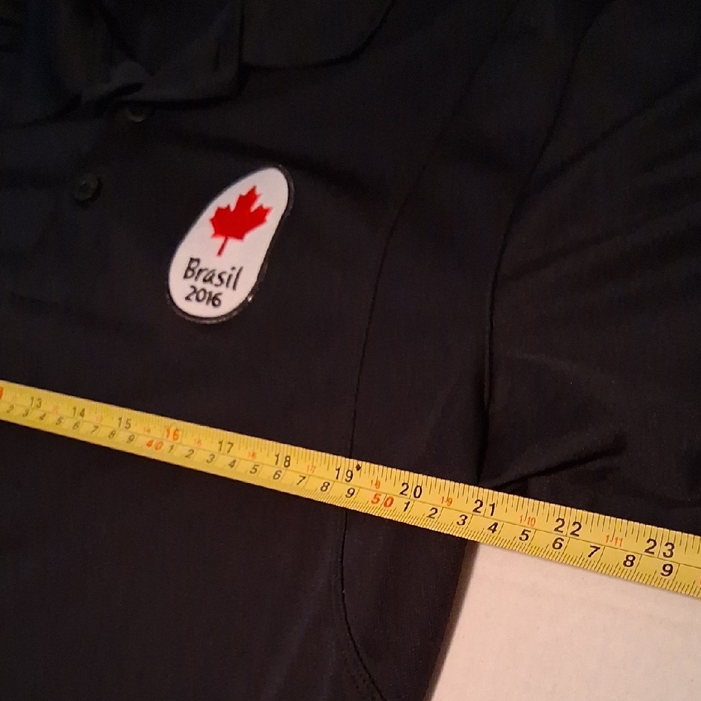 Brasil 2016 Black Polo Shirt with Canada Emblem - Picture 4 of 12